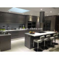 Flat Pack complete Painted Kitchen Furnitures, kitchen cabinet aluminum frame glass door